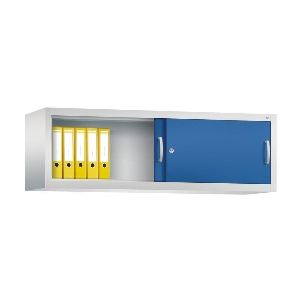 Produktabbildung Nr. 3: Surmeuble pour armoire à portes coulissantes d’atelier C+P, H x l x P 500 x 1 600 x 400 mm, gris clair, bleu gentiane