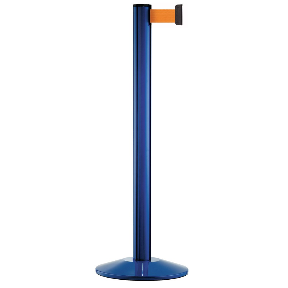 Illustration du produit: Système de guidage de personnes Classic, poteau bleu, orange néon