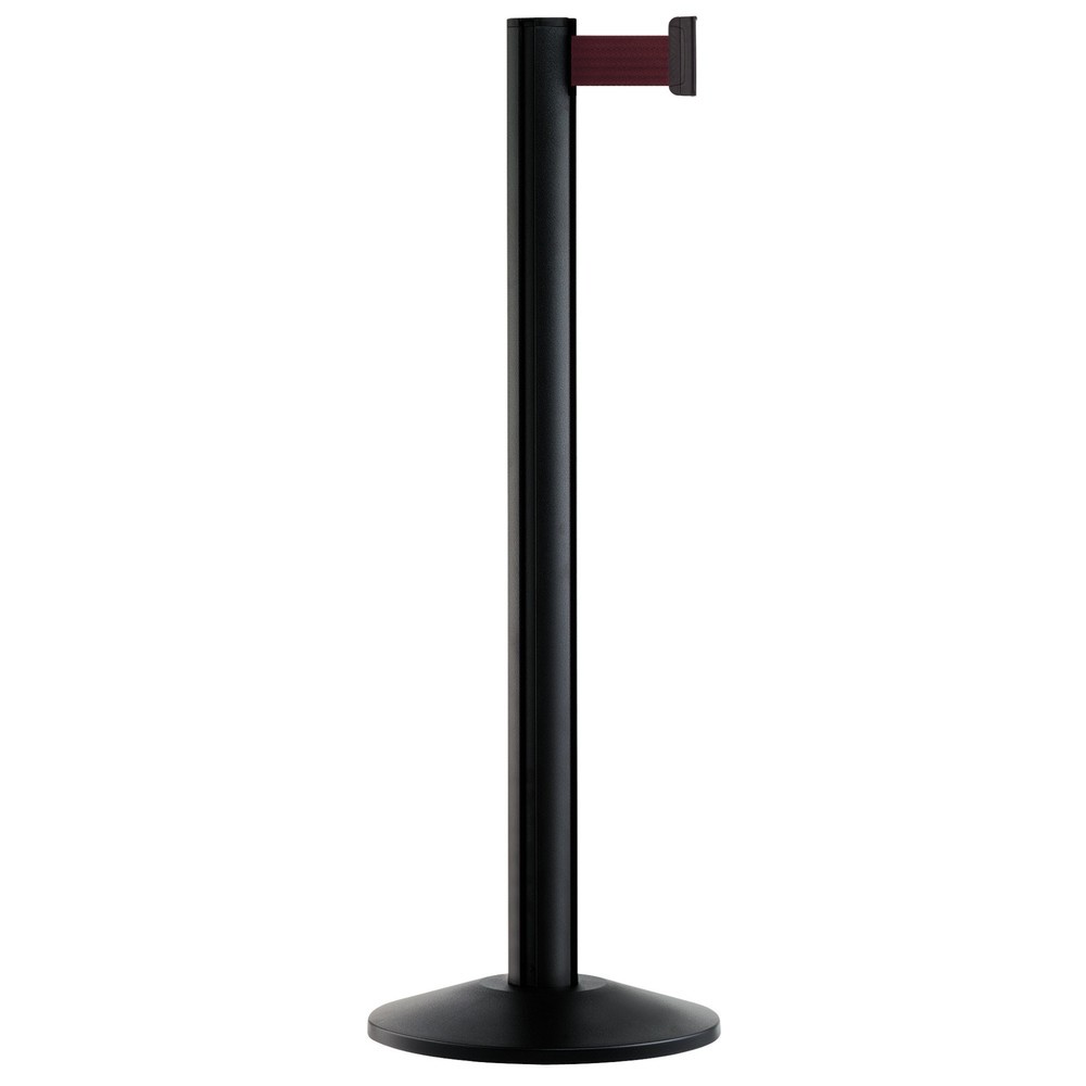 Illustration du produit: Système de guidage de personnes Extend, poteau noir, rouge bordeaux