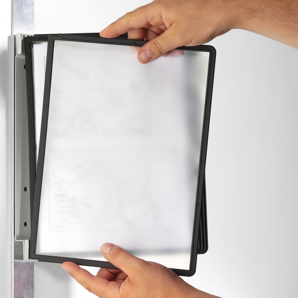 Produktabbildung Nr. 4: Système de pochettes transparentes avec 5 pochettes, noir