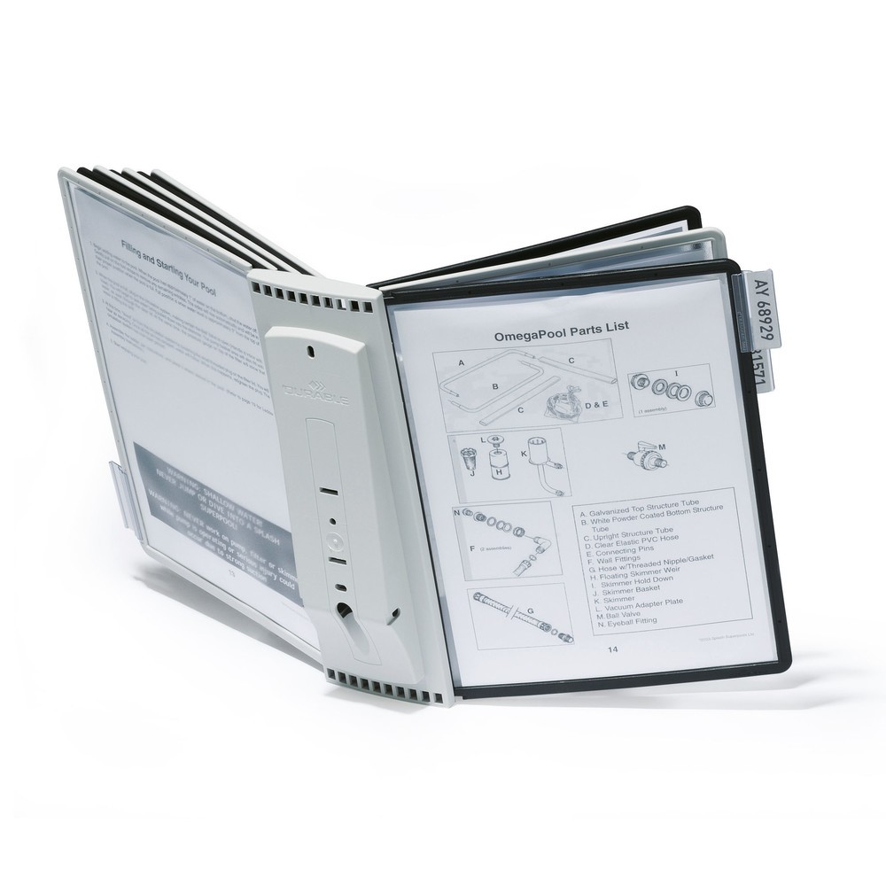 Produktabbildung Nr. 5: Système de pochettes transparentes SHERPA®, support mural, 10 pochettes transparentes