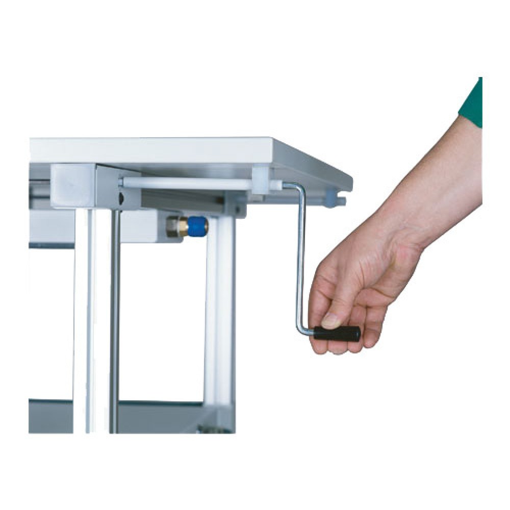 Produktabbildung Nr. 2: Système de poste de travail, table d’appoint, réglage de la hauteur par manivelle Bedrunka+Hirth, bleu gentiane