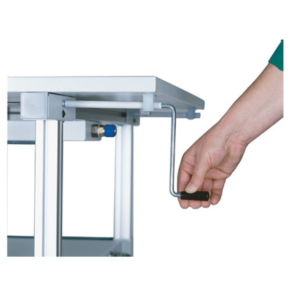 Produktabbildung Nr. 2: Système de poste de travail, table de base, réglage de la hauteur par manivelle Bedrunka+Hirth, vert réséda