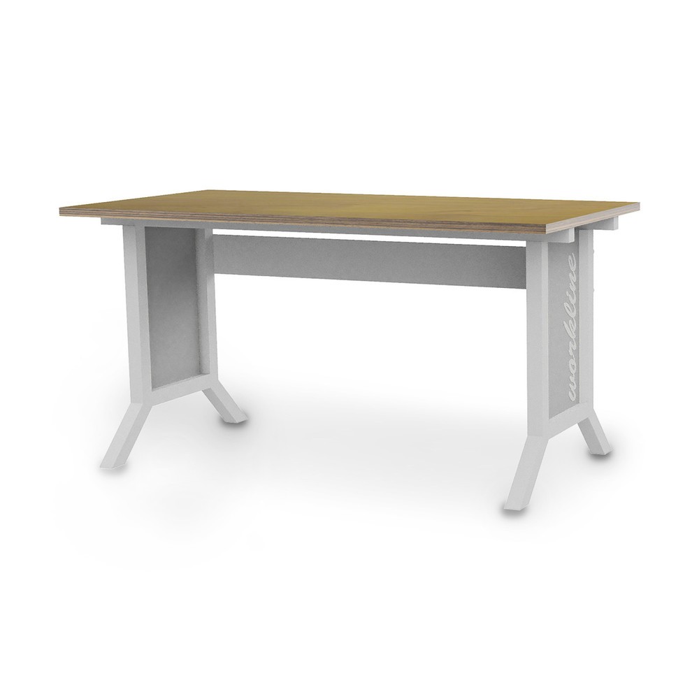 Illustration du produit: Système de poste de travail, table de base, réglage de la hauteur par manivelle Bedrunka+Hirth, gris fenêtre