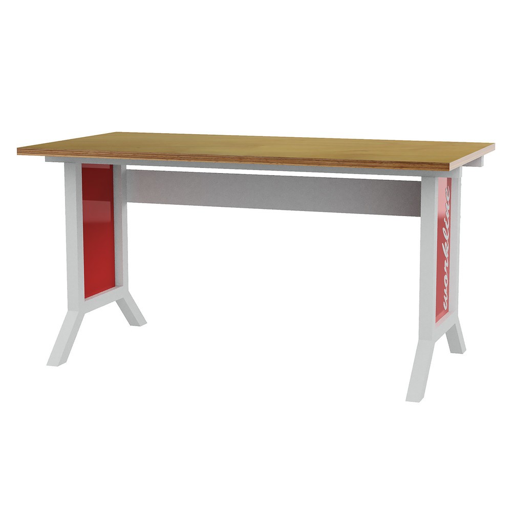 Produktabbildung Nr. 1: Système de poste de travail, table de base, réglage électrique de la hauteur Bedrunka+Hirth, rouge signalisation