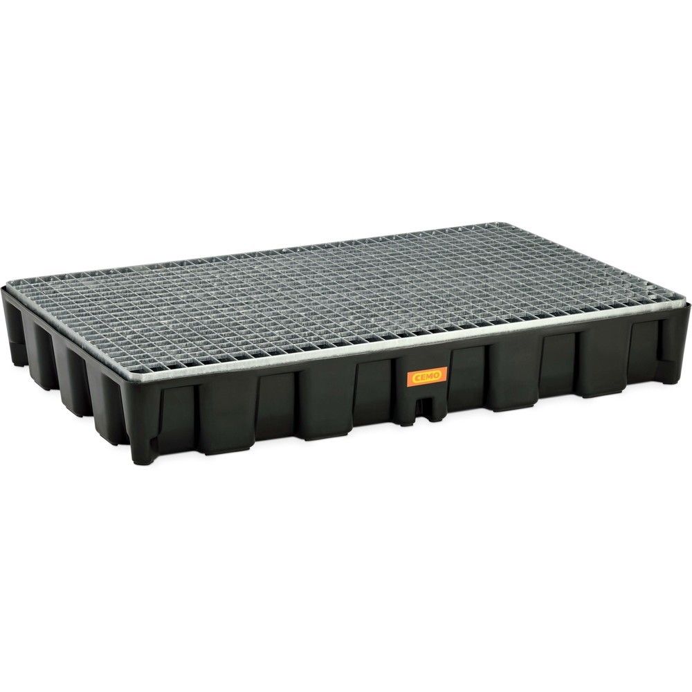 Illustration du produit: Système de protection de surface CEMO, en PE, grille en acier, 120 litres