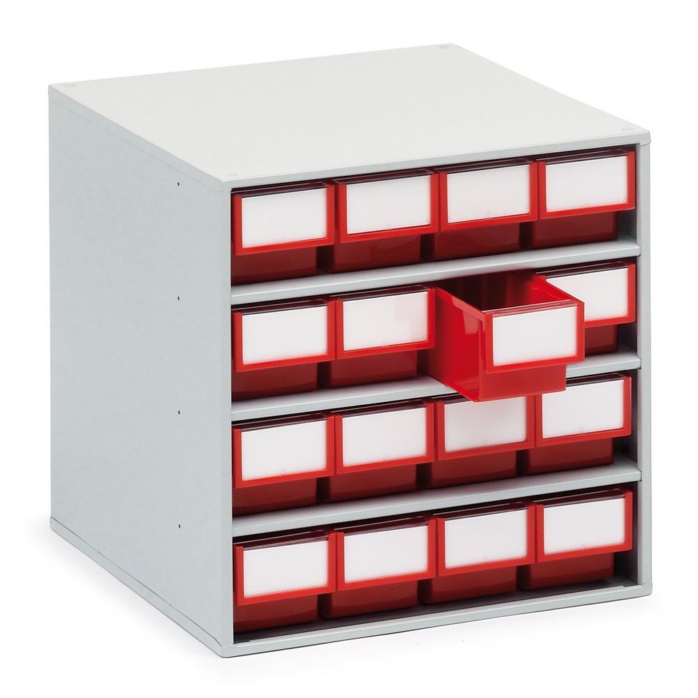 Produktabbildung Nr. 1: Système de rangement à tiroirs, 16 tiroirs, profondeur 400 mm, rouge