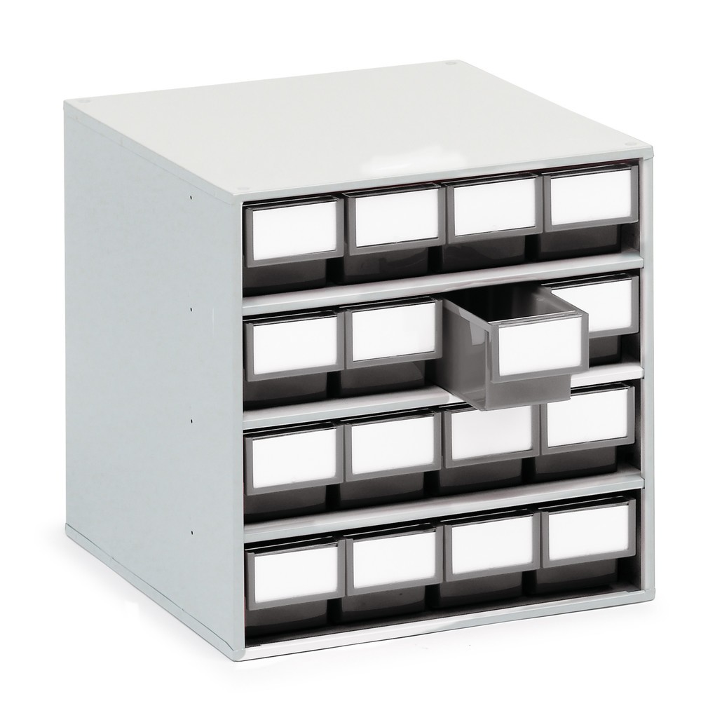 Produktabbildung Nr. 1: Système de rangement à tiroirs, 16 tiroirs, profondeur 400 mm, gris anthracite