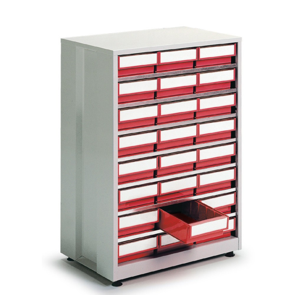 Illustration du produit: Système de rangement à tiroirs, 24 tiroirs, rouge