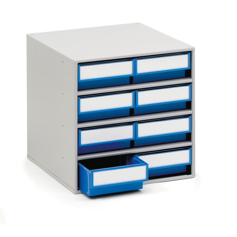 Produktabbildung Nr. 1: Système de rangement à tiroirs, 8 tiroirs, profondeur 400 mm, bleu