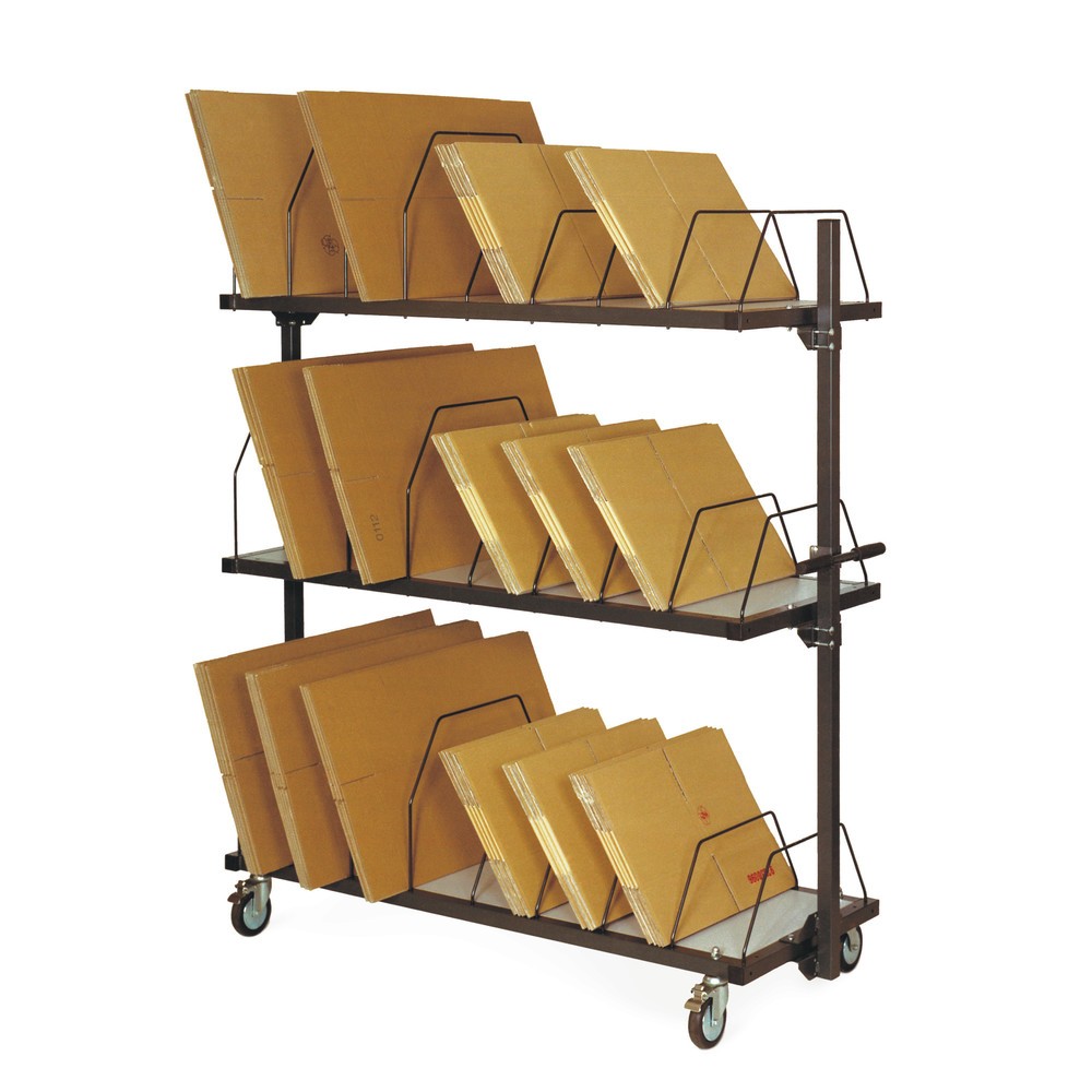Produktabbildung Nr. 1: Étagère à cartonnages avec arceaux coulissants, 2 niveaux, HxlxP 1 260 x 1 600 x 600 mm