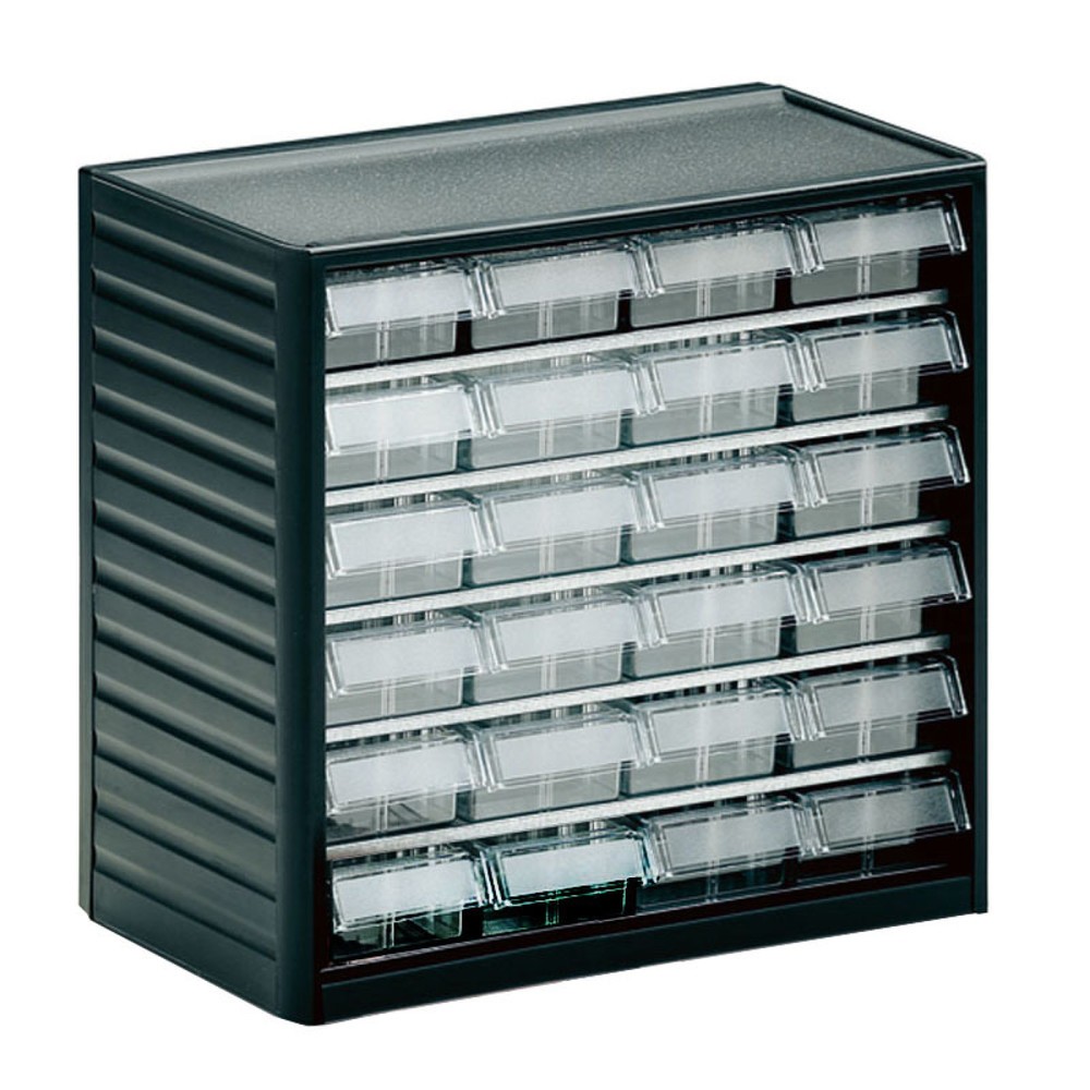 Illustration du produit: Système de rangement pour petites pièces Premium, hauteur 290 mm, 24 tiroirs