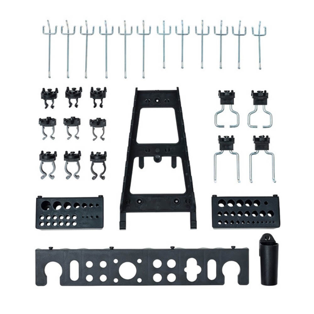 Produktabbildung: Systemhalter-Set für Lochwände, 30-teilig