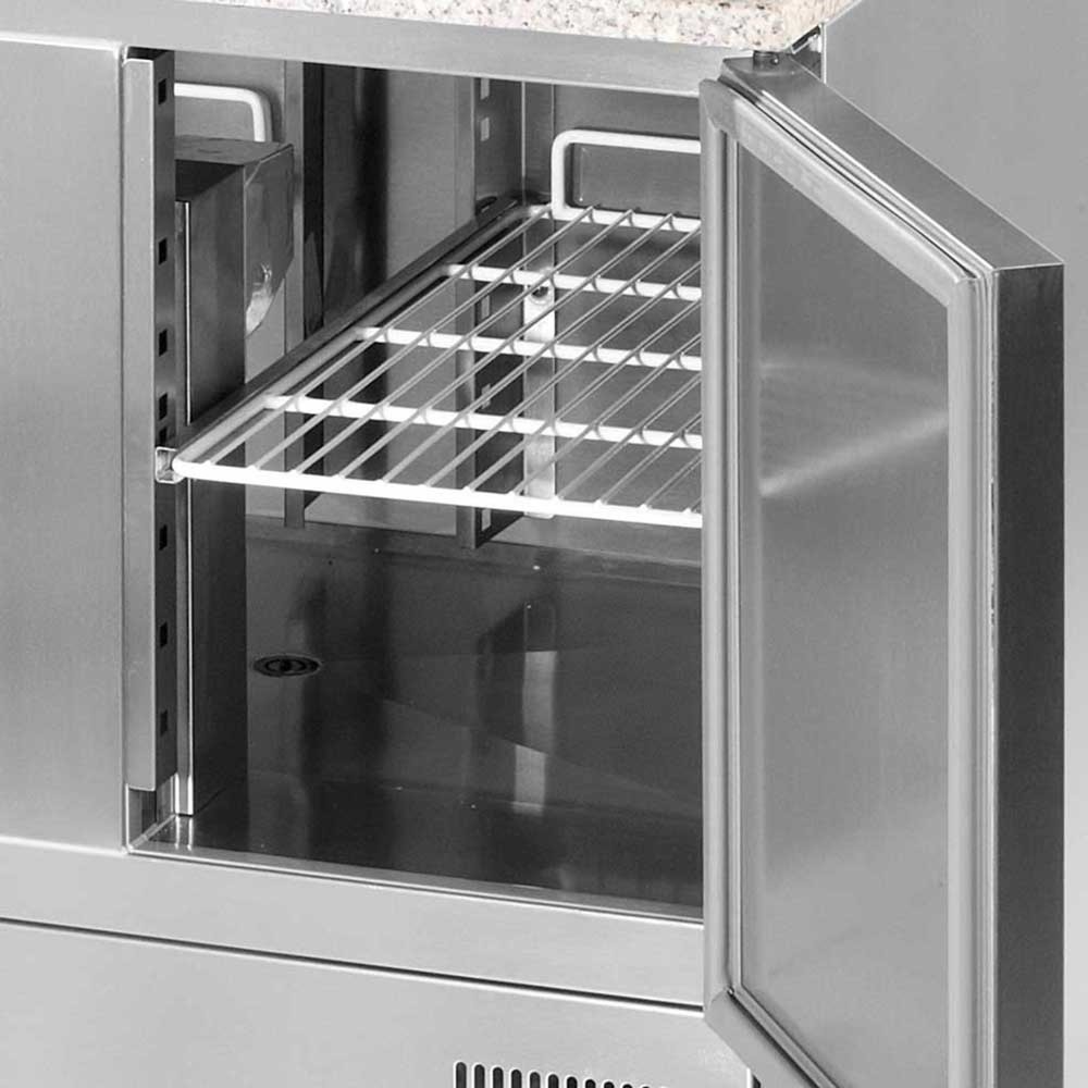 Produktabbildung Nr. 2: Table à pizza Stalgast Starline, 2 portes, avec plateau réfrigéré 5x GN1/6