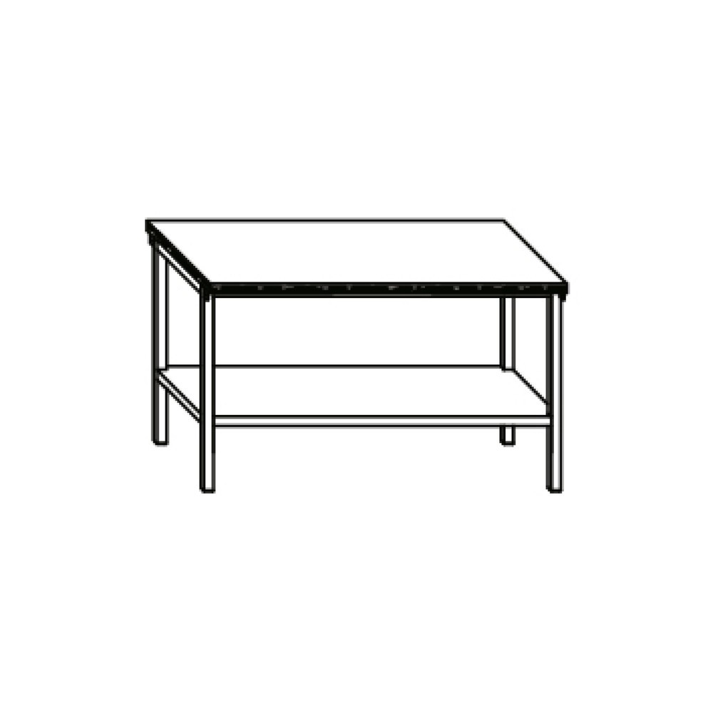 Produktabbildung Nr. 3: Table d’établi PAVOY avec tablette, H x l x P 900 x 1 500 x 700 mm, gris clair