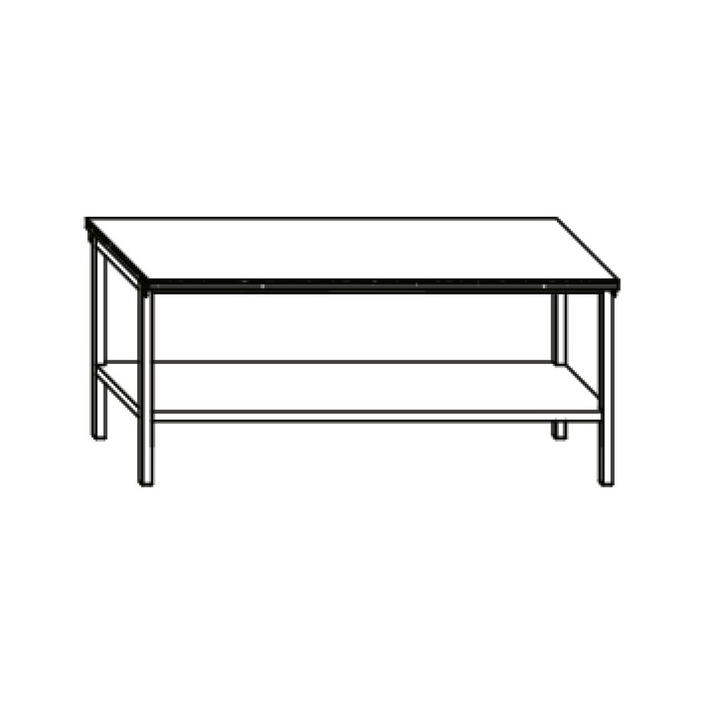 Produktabbildung Nr. 3: Table d’établi PAVOY avec tablette, H x l x P 900 x 2 000 x 700 mm, gris clair