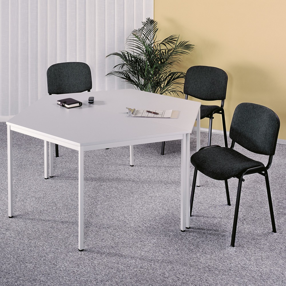 Illustration du produit: Table de conférence Klassik, en trapèze avec tube carré, lxP 1 600 x 690 mm, gris