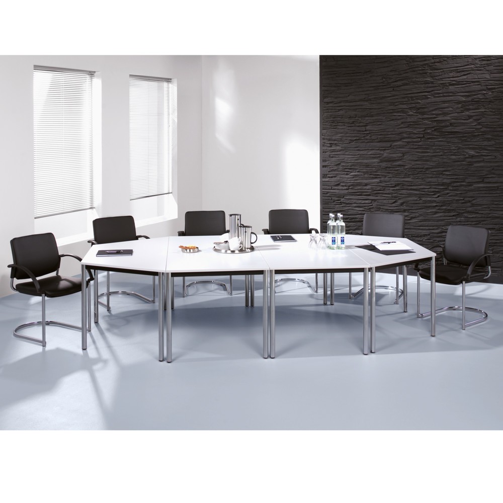 Illustration du produit: Table de conférence Premium, tube carré, lxP 800 x 800 mm, gris clair/noir