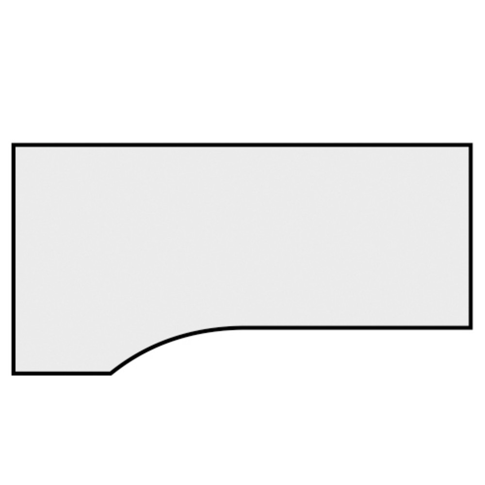 Produktabbildung Nr. 6: Table de travail pour PC Profi, bâti avec pied en C, forme pour PC à gauche, l x P 1 800 x 1 000 mm, blanc