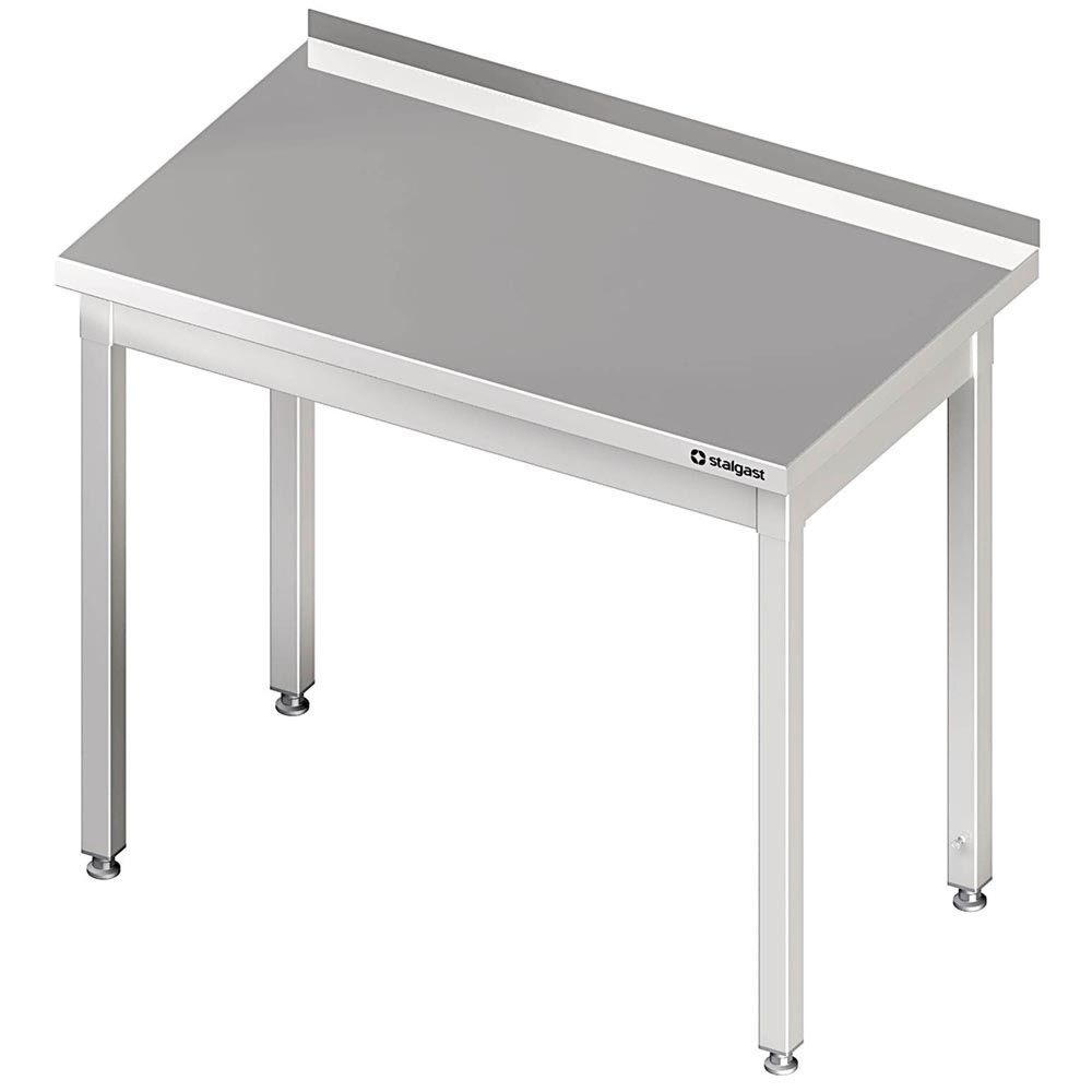 Illustration du produit: Table de travail Stalgast sans fond, 500 x 700 x 850 mm, sans traverse, avec rebord, soudée