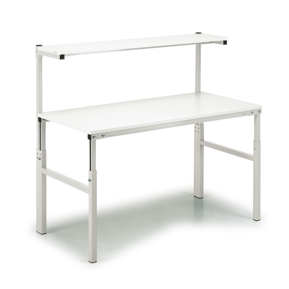Illustration du produit: TRESTON Table de travail avec tablette surélevée, réglable en hauteur, capacité de charge 300 kg, lxP 1 800 x 900 mm