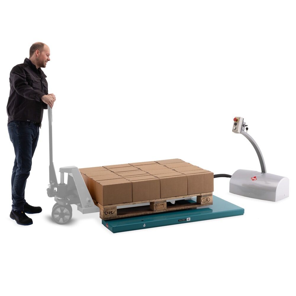 N° de l'image du produit 4 : Table élévatrice à ciseaux plats Ameise®, en U, capacité de charge de 1 000 kg