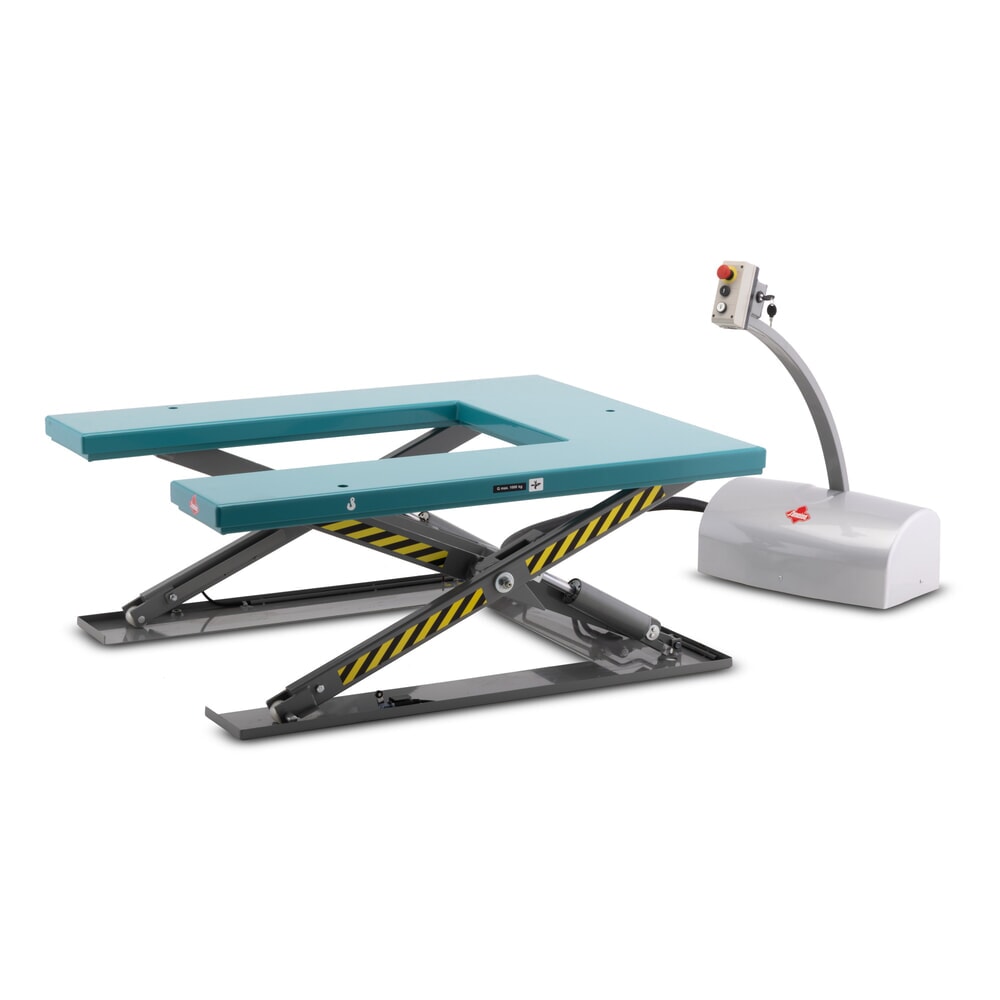 N° de l'image du produit 6 : Table élévatrice à ciseaux plats Ameise®, en U, capacité de charge de 1 000 kg