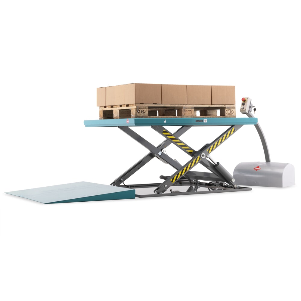 N° de l'image du produit 2 : Table élévatrice à ciseaux plats Ameise®, structure fermée, capacité de charge 1 000 kg, plate-forme de 1 450 x 1 140 mm