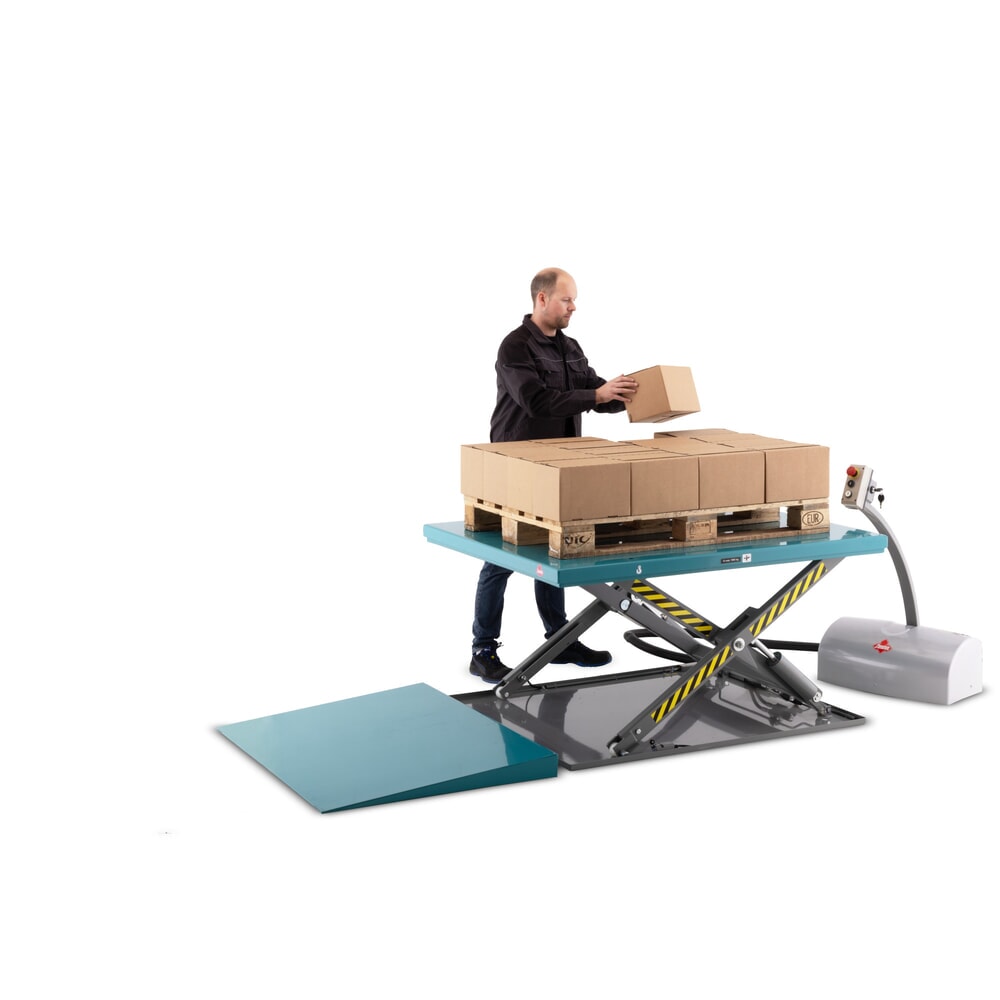 N° de l'image du produit 3 : Table élévatrice à ciseaux plats Ameise®, structure fermée, capacité de charge 1 000 kg, plate-forme de 1 450 x 1 140 mm