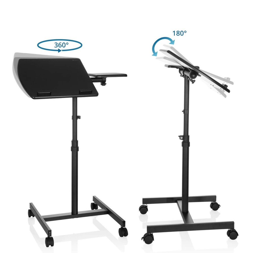 Produktabbildung Nr. 3: Table haute/support pour ordinateur portable hjh OFFICE avec roulettes VM-SL, noir