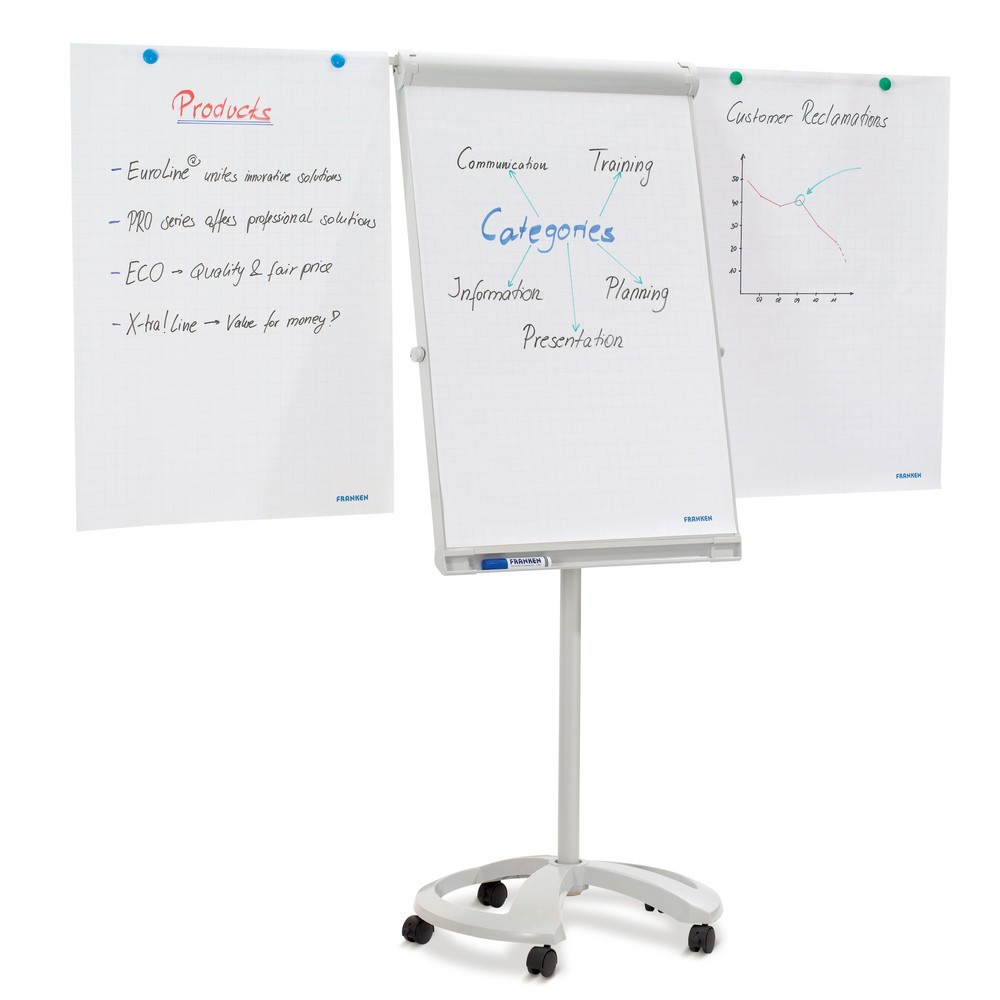 Illustration du produit: Tableau à feuilles Premium, avec roulettes, H x l 950 x 670 mm