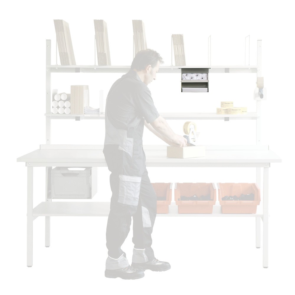 Illustration du produit: Tablette DIN A4 avec étagère pour table d'emballage, galvanisée