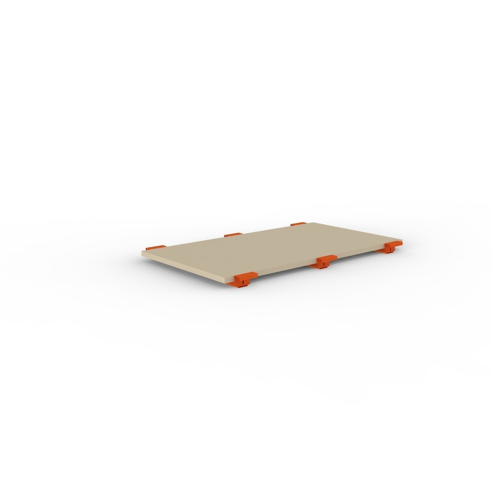 Illustration du produit: Tablette en aggloméré pour rayonnage à palettes META MULTIPAL, l x P 1 825 x 1 100 mm, avec traverses décalées