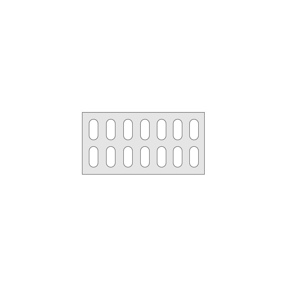 Illustration du produit: Tablette pour Plateau intermédiaire en aluminium, grille Plastique, LxP 750 x 380 mm