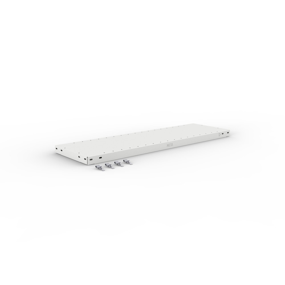 Produktabbildung Nr. 2: Tablette pour rayonnage à tablettes META système enfichable, FL, 150 kg, gris clair, l x P 1 000 x 300 mm