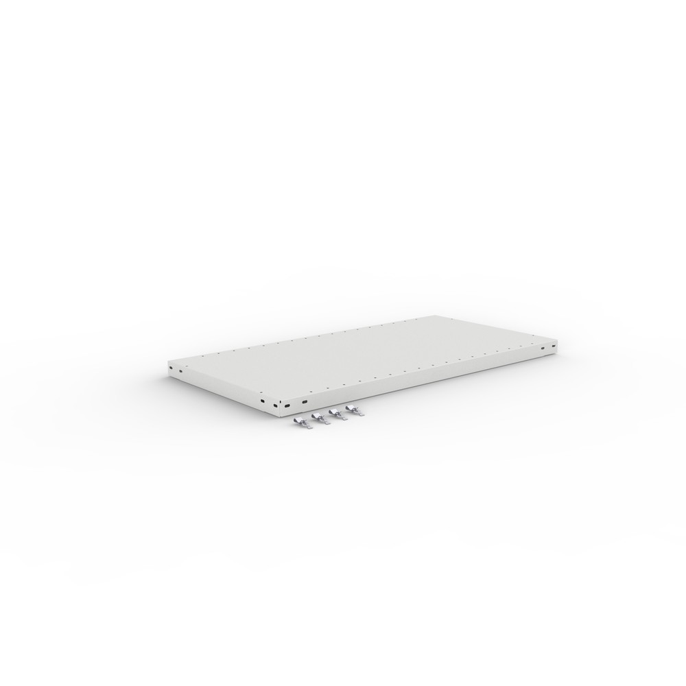 Illustration du produit: Tablette pour rayonnage à tablettes META système enfichable, FL, 150 kg, gris clair, l x P 1 000 x 500 mm