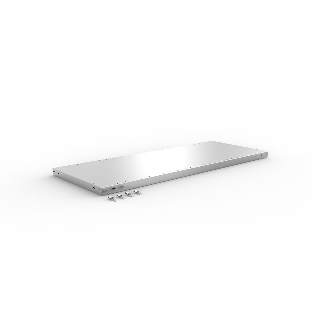 Illustration du produit: Tablette pour rayonnage à tablettes META système enfichable, charge par tablette 230 kg, galvanisé, l x P 1 300 x 500 mm