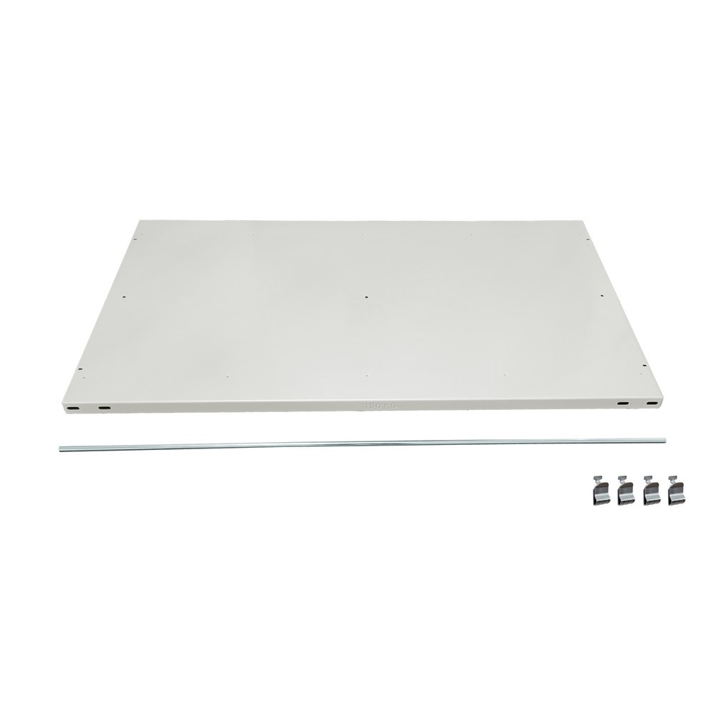 Illustration du produit: Tablette supplémentaire pour étagère à dossiers SCHULTE en noir, avec butées finales, l x P 750 x 600 mm
