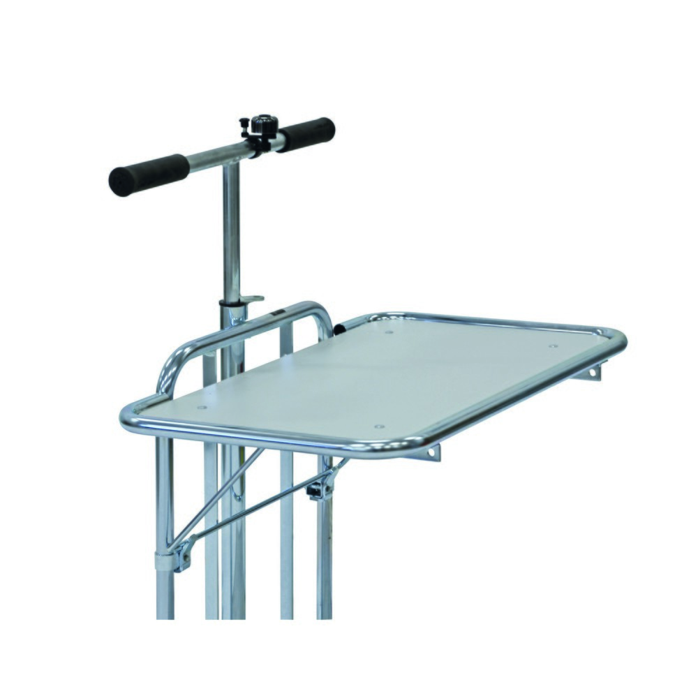 Illustration du produit: Tablette supplémentaire pour trottinette d'entreprise réf. 133019 & 133020, rabattable, réglable en hauteur