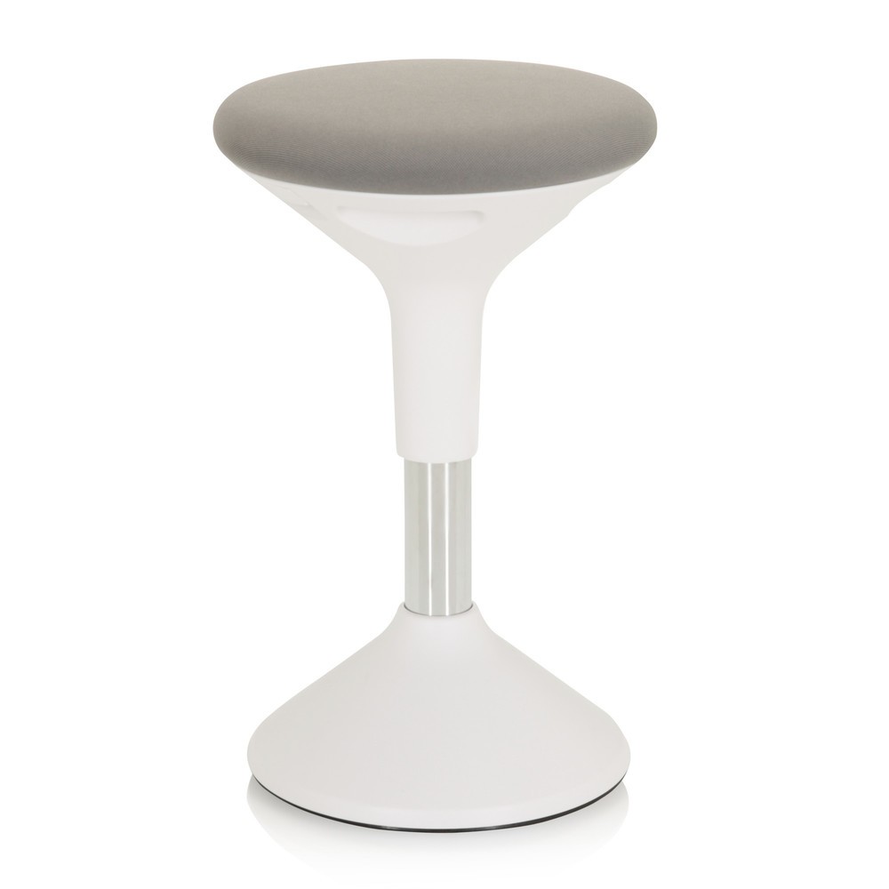 Produktabbildung Nr. 2: Tabouret assis-debout / siège assis-debout hjh OFFICE BALANCE SIT II W tissu, blanc/gris
