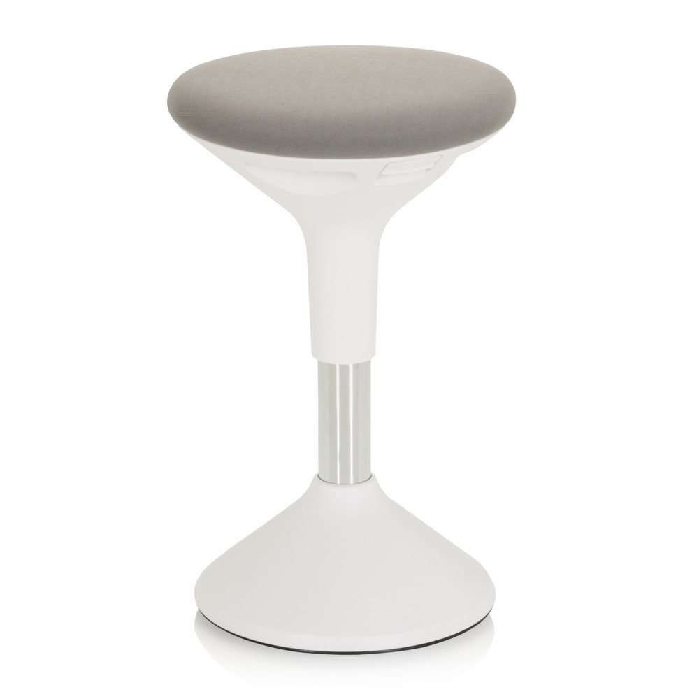 Produktabbildung Nr. 4: Tabouret assis-debout / siège assis-debout hjh OFFICE BALANCE SIT II W tissu, blanc/gris