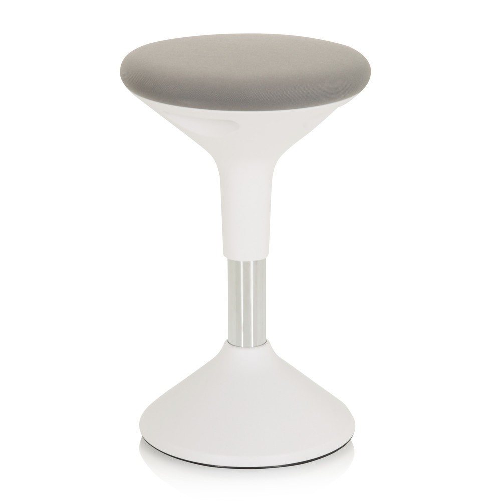 Produktabbildung Nr. 6: Tabouret assis-debout / siège assis-debout hjh OFFICE BALANCE SIT II W tissu, blanc/gris