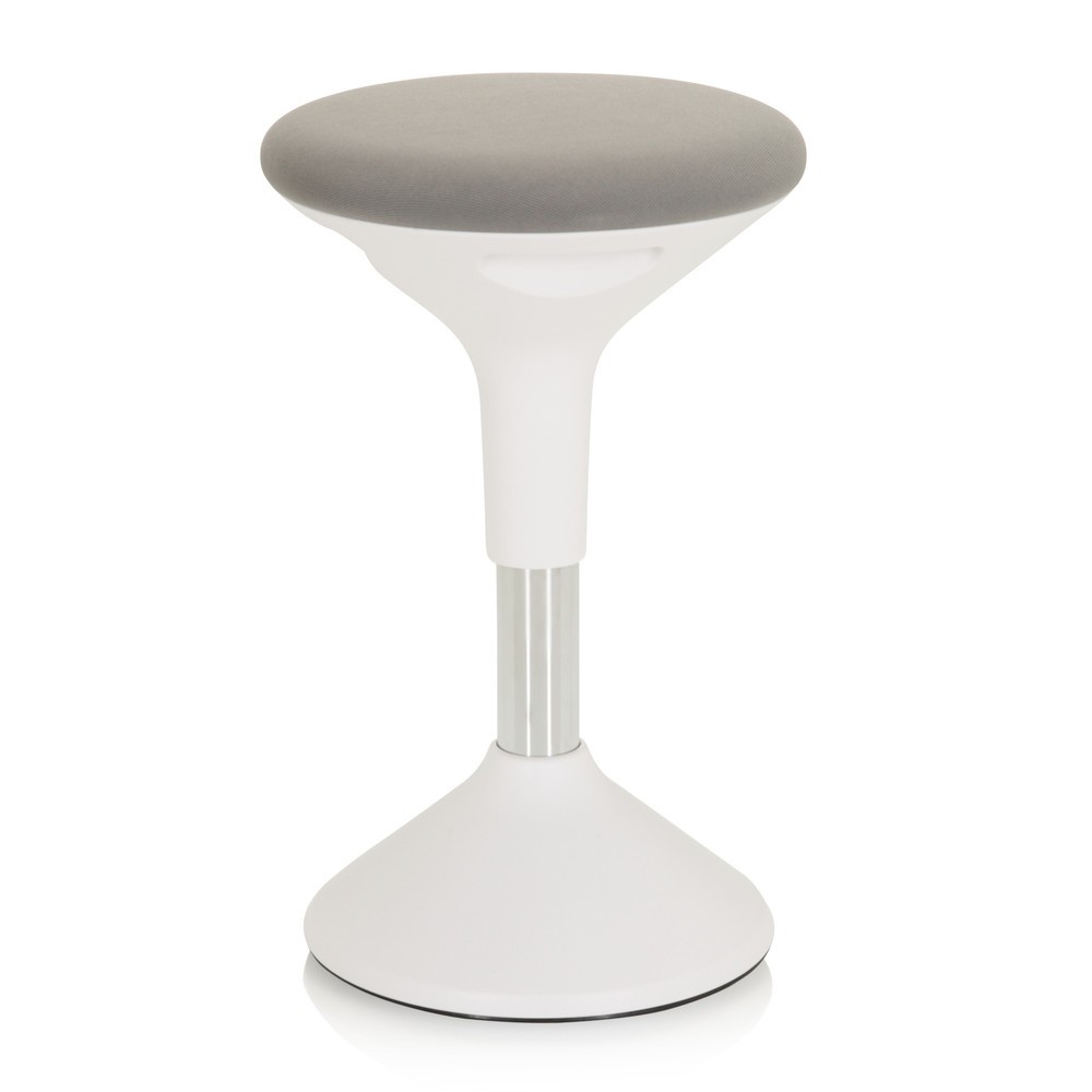 Produktabbildung Nr. 7: Tabouret assis-debout / siège assis-debout hjh OFFICE BALANCE SIT II W tissu, blanc/gris