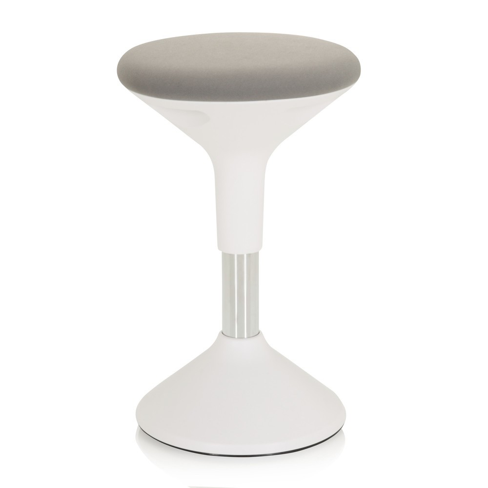 Produktabbildung Nr. 8: Tabouret assis-debout / siège assis-debout hjh OFFICE BALANCE SIT II W tissu, blanc/gris