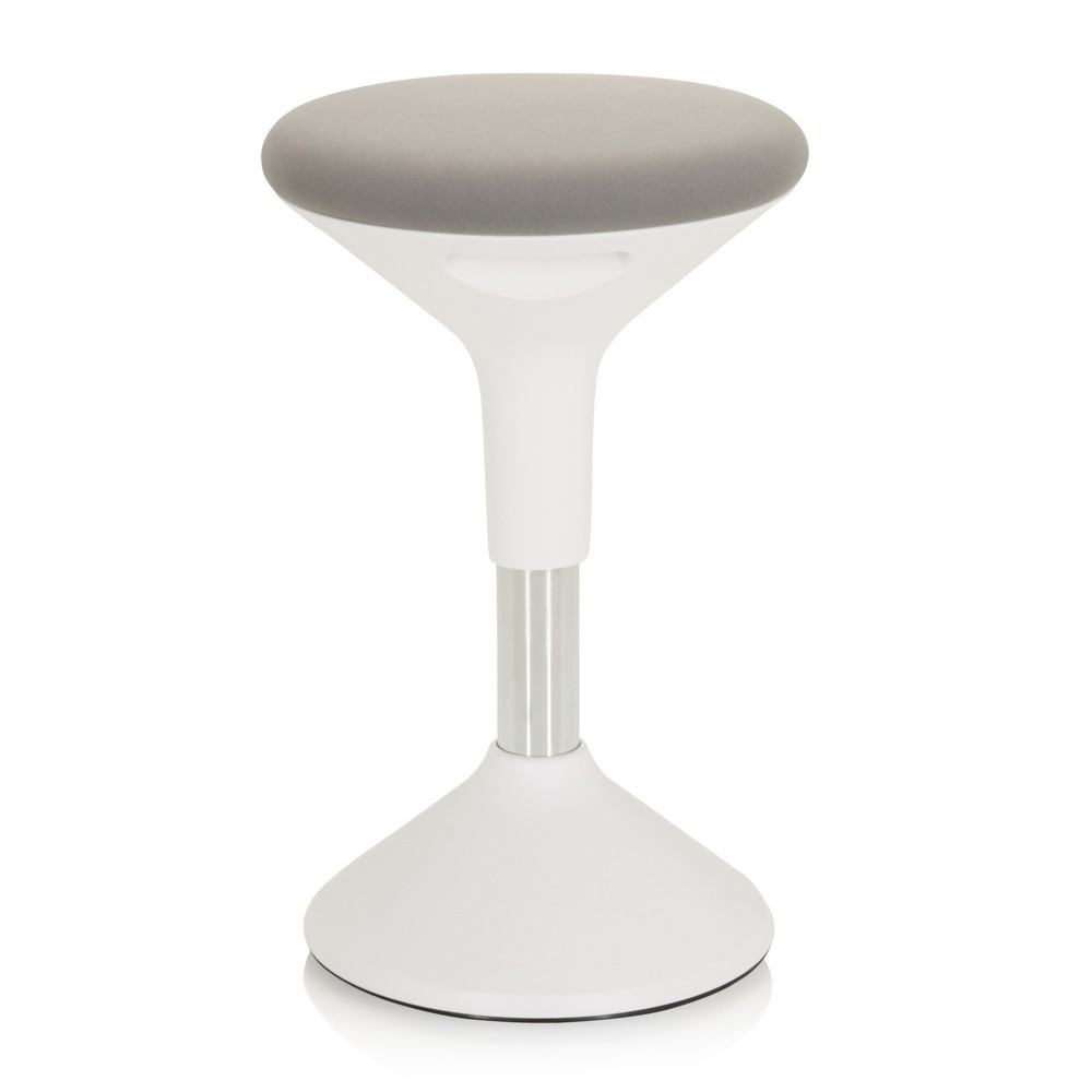 Produktabbildung Nr. 9: Tabouret assis-debout / siège assis-debout hjh OFFICE BALANCE SIT II W tissu, blanc/gris