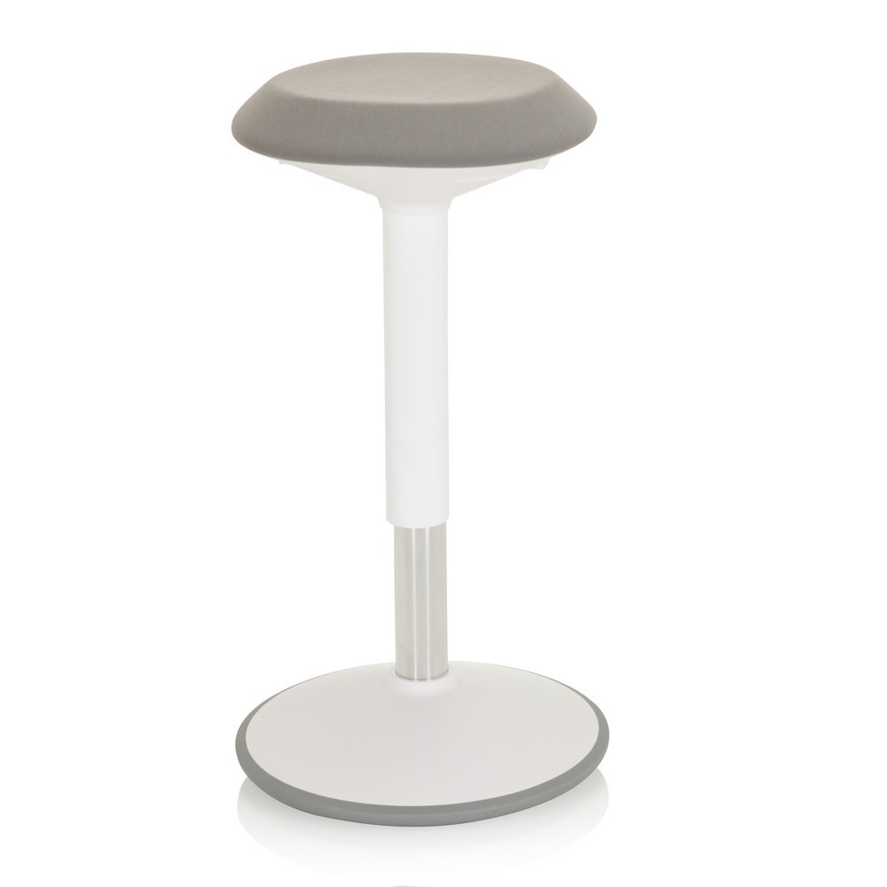 Illustration du produit: Tabouret assis-debout / siège assis-debout hjh OFFICE BALANCE SIT III W tissu, blanc/gris