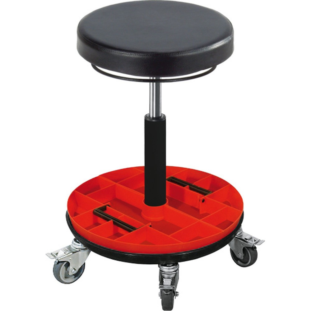 Produktabbildung Nr. 5: Tabouret avec plateau porte-outils en 2 parties, hauteur d’assise 520 à 545 mm, roulettes