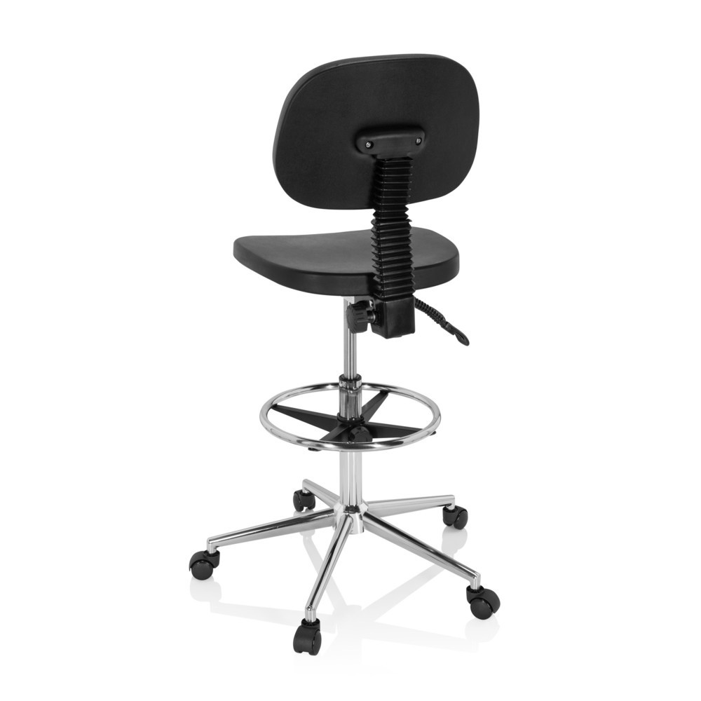 Produktabbildung Nr. 6: Tabouret pivotant / siège de travail hjh OFFICE TOP WORK 24 I mousse rigide, noir