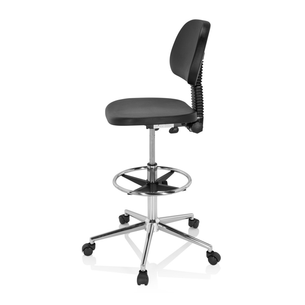 Produktabbildung Nr. 8: Tabouret pivotant / siège de travail hjh OFFICE TOP WORK 24 I mousse rigide, noir