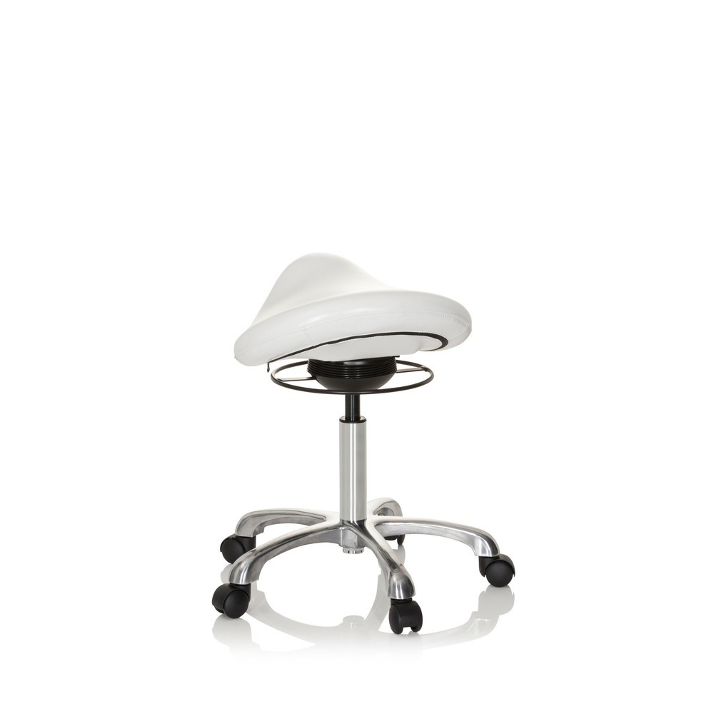 Produktabbildung Nr. 6: Tabouret-selle / Siège-selle hjh OFFICE ORTHO SIT PU similicuir, blanc